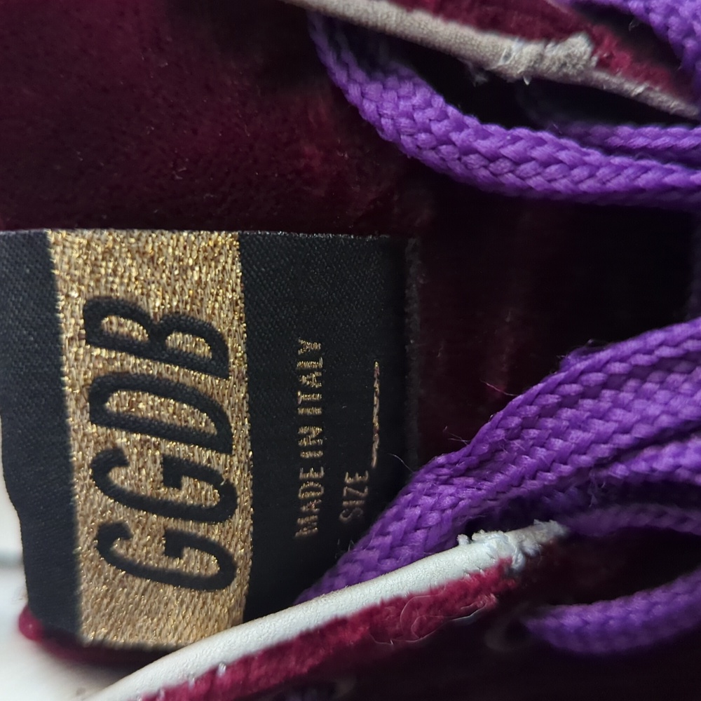 Golden Goose Deluxe Brand Golden Goose Superstar Plum Velvet White Dark red Prun - Picture 10 of 14